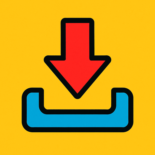 indirme logosu herhangi bir yazı olmayacak 2d.
In-Game asset.  2d.  High contrast.  No shadows