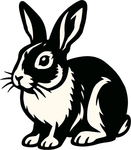 Rabbit.
High contrast.  No shadows