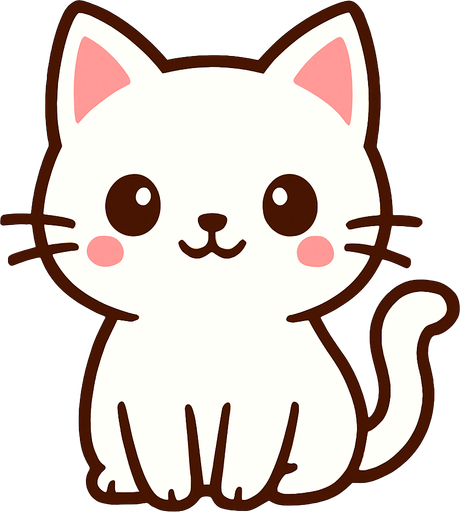 Cat backgraund sweet white.
In-Game asset.  2d.  High contrast.  No shadows