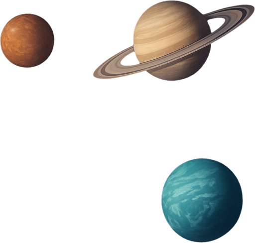 space theme background with stars and planets that are too far away,realistic.
In-Game asset.  2d.  High contrast.  No shadows