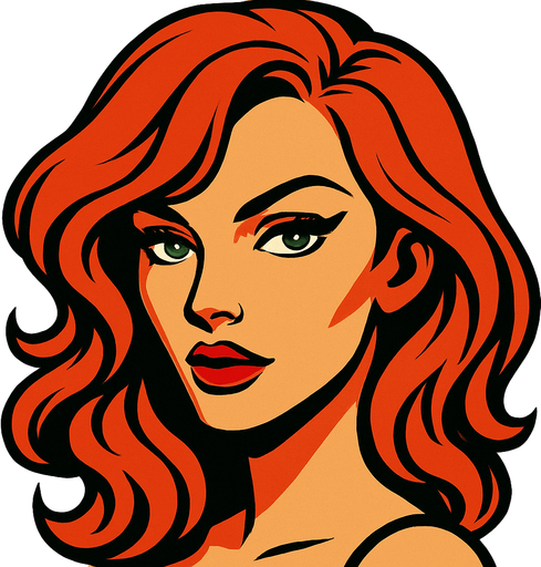 sexy ginger woman head
In-Game asset.  2d.  High contrast.  No shadows