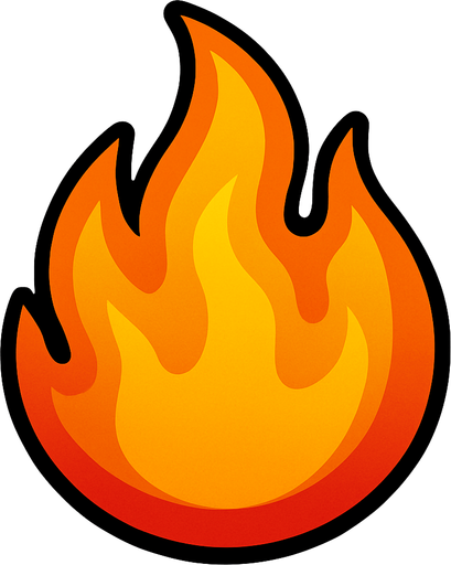 ateş, 3d, yazısız.
In-Game asset.  2d.  High contrast.  No shadows