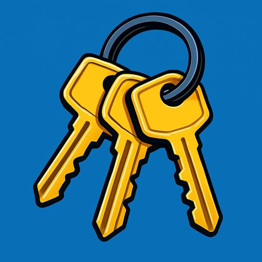 pack of key.
In-Game asset.  High contrast.  No shadows. 3D