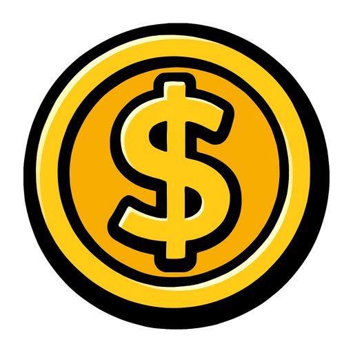 Coin.
In-Game asset.  2d.  High contrast.  No shadows