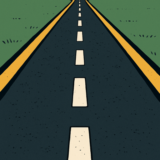road.
In-Game asset.  2d.  High contrast.  No shadows
