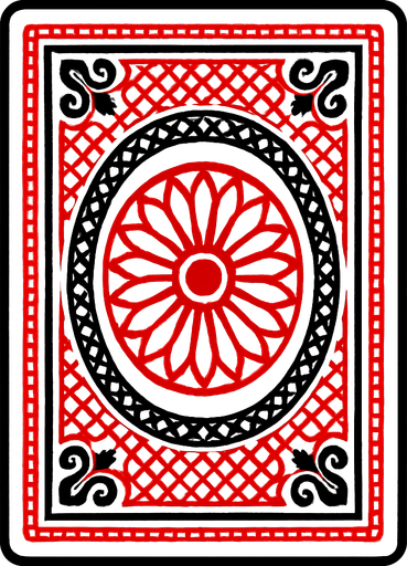 playing cards back.
In-Game asset.  2d.  High contrast.  No shadows