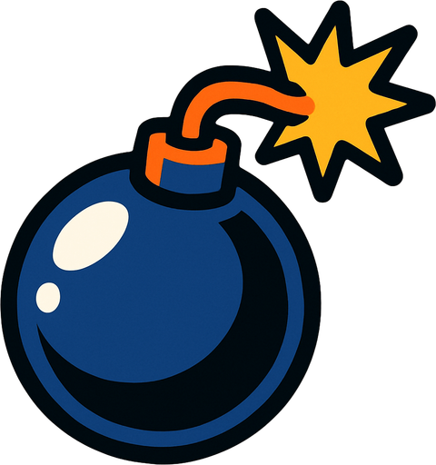 bomb.
In-Game asset.  2d.  High contrast.  No shadows