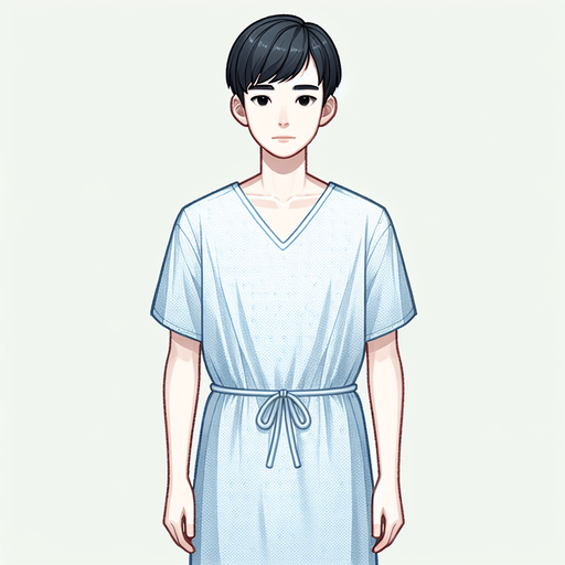 a sprite of a male person in a hospital gown.
a 2d sprite of a male person in a hospital gown