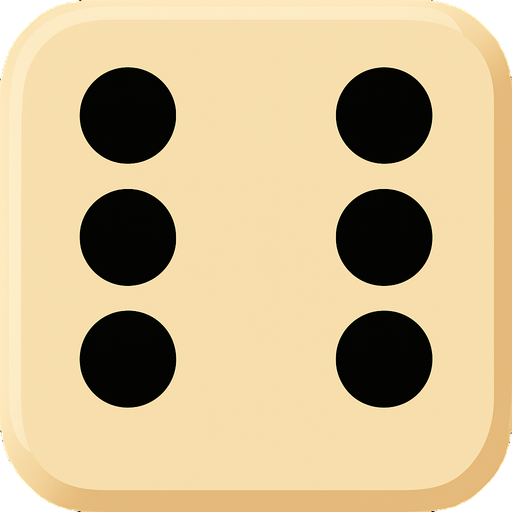 Zar 6 olsun. İçindeki deliklerin içi dolu siyah olsun.