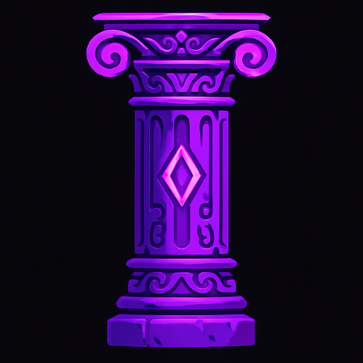 mytic purple column.
In-Game asset.  2d.  High contrast.  No shadows
