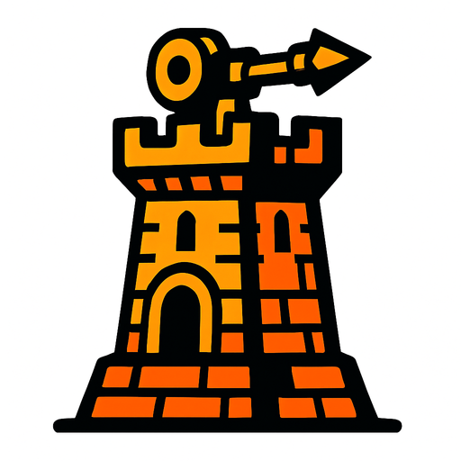 defenseTower.
In-Game asset.  2d.  High contrast.  No shadows