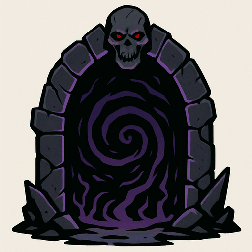 Portal siniestro.
In-Game asset.  2d.  High contrast.  No shadows