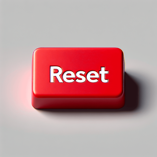 basic red horizontal rectangle button with white text "RESET".