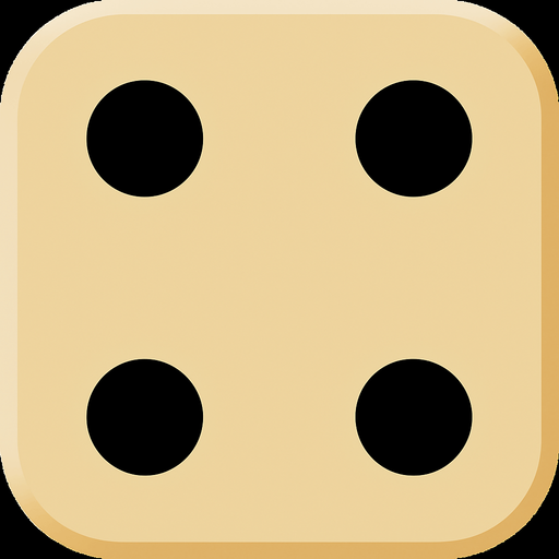 Zar 4 olsun. Deliklerinin içi dolu siyah olsun.