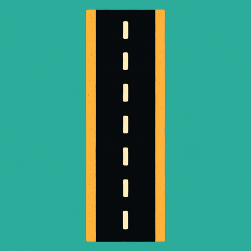 Dikey bir yol yap kara yolu.
In-Game asset.  2d.  High contrast.  No shadows