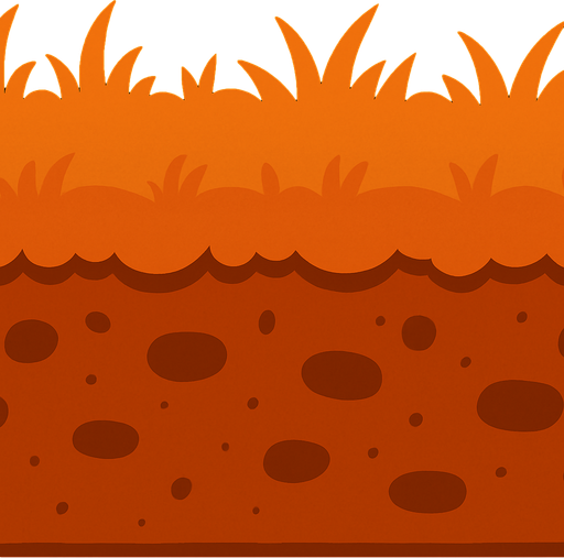 orange piece of land 2d