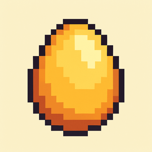 Egg pixel.
In-Game asset.  2d.  High contrast.  No shadows