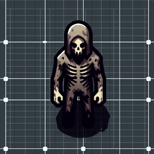 maak een horror player karakter van boven af
Single Game Texture. In-Game asset. 2d. Blank background. High contrast. No shadows.