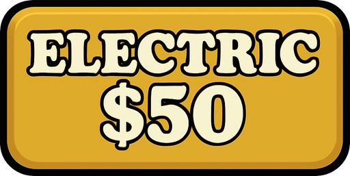 Make button gold and change text to say 'Electric $50'