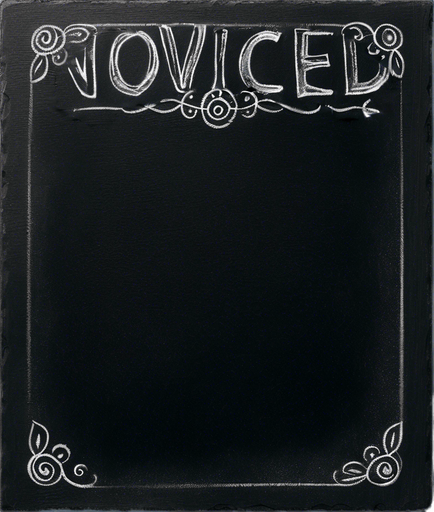 Text "NOVICE BLEND" in chalk, handwritten