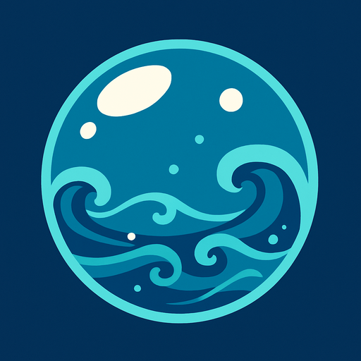 Bulle de l'océan.
In-Game asset.  2d.  High contrast.  No shadows