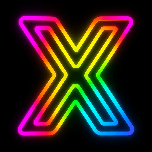 X.
In-Game asset.  2d.  High contrast.  No shadows. NEON