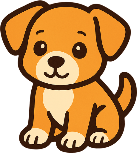 Chiot (animal).
In-Game asset.  2d.  High contrast.  No shadows