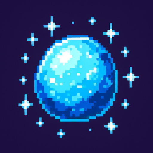 Piedra lunar brillante pixelart.
In-Game asset.  2d.  High contrast.  No shadows