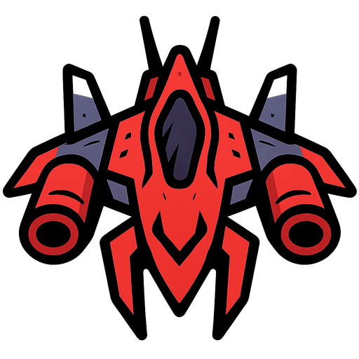 enemy space ship.
In-Game asset.  2d.  High contrast.  No shadows