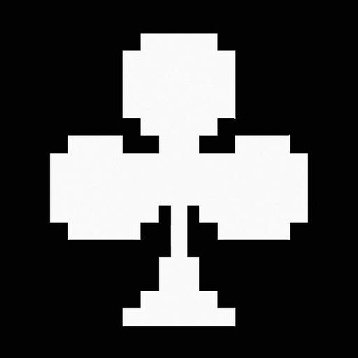 haz que este trebol blanco, sea pixeleado de 16x16
