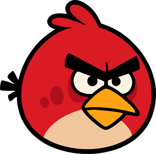 Angry birds red.
In-Game asset.  2d.  High contrast.  No shadows