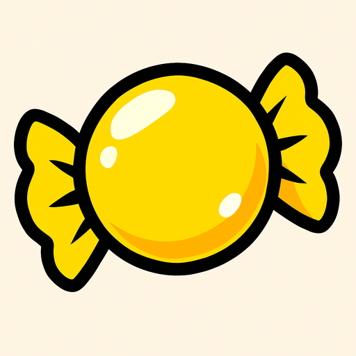 candy yellow.
In-Game asset.  2d.  High contrast.  No shadows