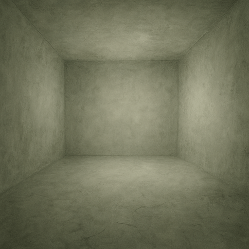 white surreal space with nothing in it looks scary