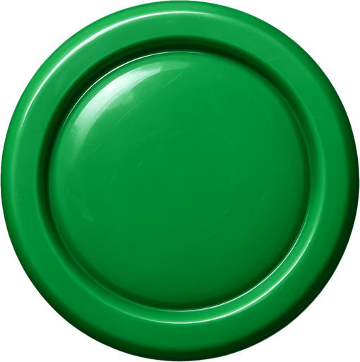 Circle realistic plastic green.
In-Game asset.  2d.  High contrast.  No shadows