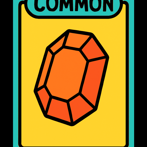 common card.
In-Game asset.  2d.  High contrast.  No shadows