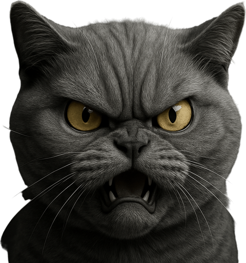 exagerate expression.
gray fur