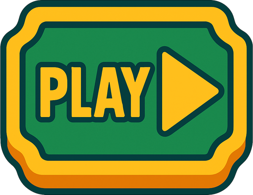 play button for video game.
In-Game asset.  2d.  High contrast.  No shadows