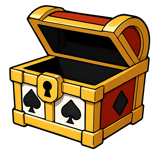 This chest with the top open and nothing inside.