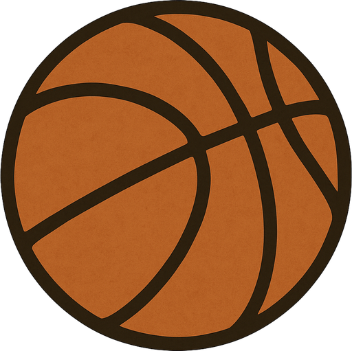 Basketball ball professor Layton game style.
In-Game asset.  2d.  High contrast.  No shadows