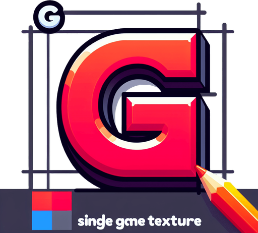 Produce an image that says G. This G will be big..
Single Game Texture.  In-Game asset.  2d.  Blank background.  High contrast.  No shadows