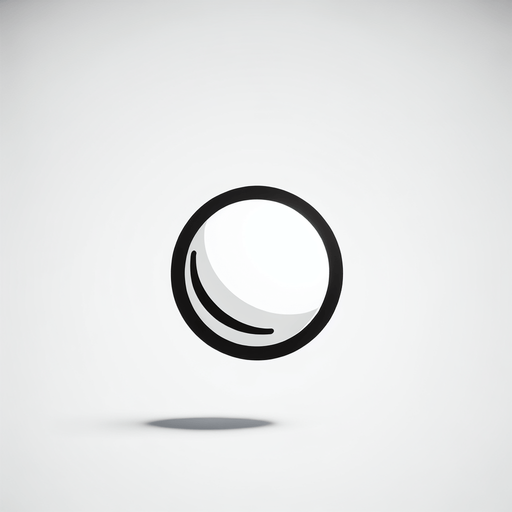 A white bubble with a black outline
Single Game Texture.  In-Game asset.  2d.  Blank background.  High contrast.  No shadows