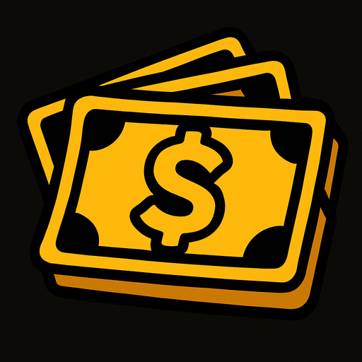 money icon.
In-Game asset.  2d.  High contrast.  No shadows