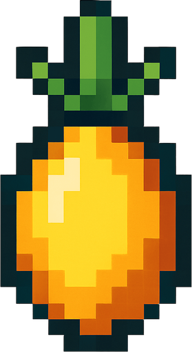 8 bit pineapple seed.
In-Game asset.  2d.  High contrast.  No shadows