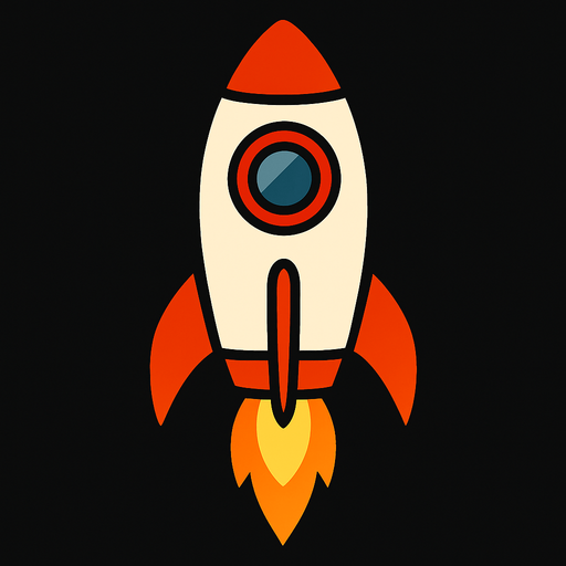 Looking like real rocket. Rocket picture.
In-Game asset.  2d.  High contrast.  No shadows