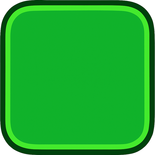 Green block with curved edges.
In-Game asset.  2d.  High contrast.  No shadows