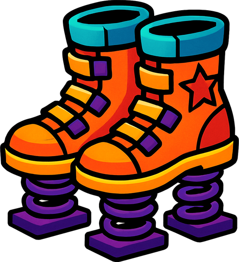Botas de super salto.
In-Game asset.  2d.  High contrast.  No shadows