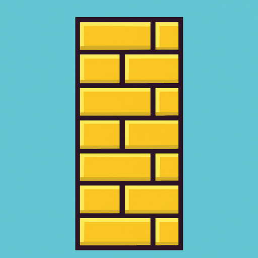wall for a flappy bird game.
In-Game asset.  2d.  High contrast.  No shadows