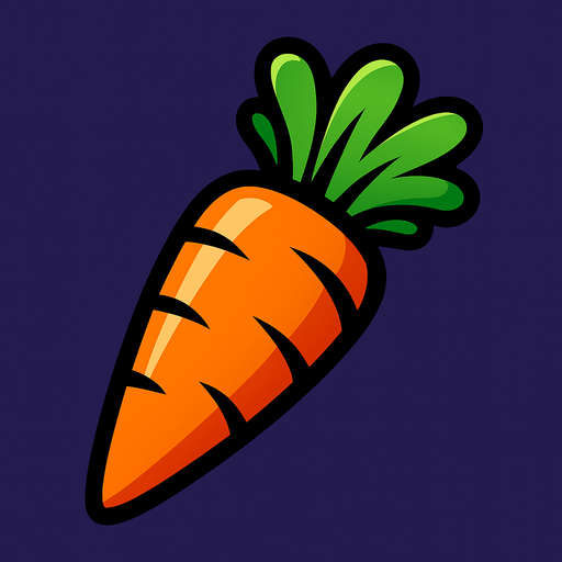 Carrot.
In-Game asset.  2d.  High contrast.  No shadows