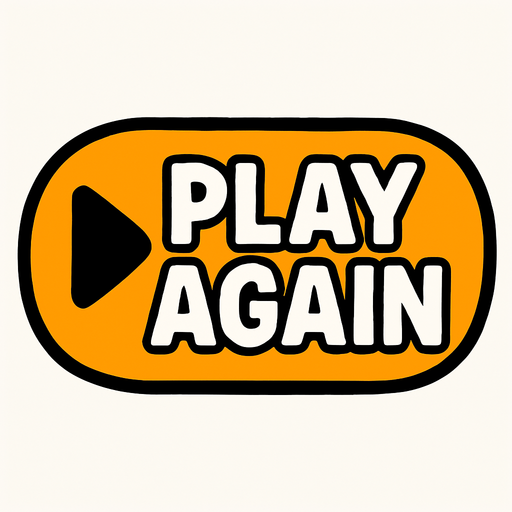 Play again button.
In-Game asset.  2d.  High contrast.  No shadows