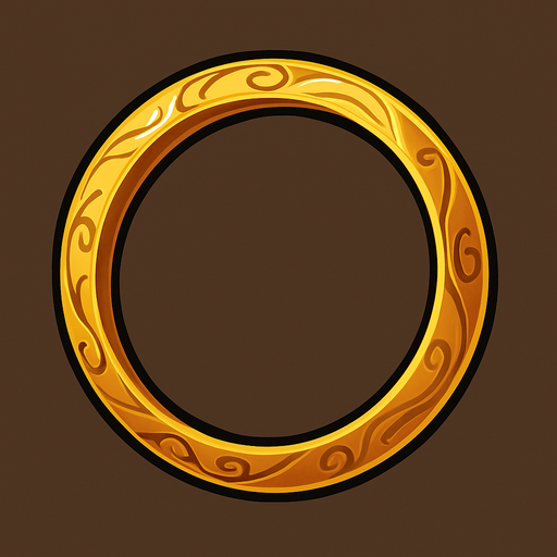 Cerceau dorée.
In-Game asset.  2d.  High contrast.  No shadows